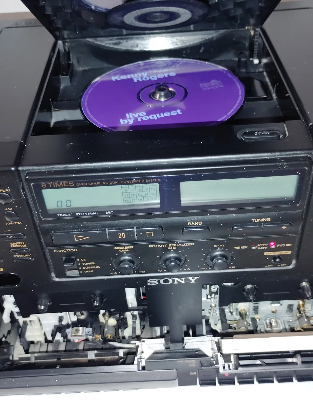 Sony Black Stereo System with Dual Speakers and CD/Cassette